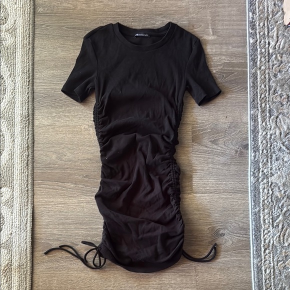 Zara Dresses & Skirts - Zara Black Ruched Dress